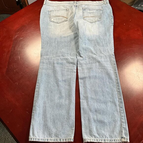 Y2K Womens Decree Ripped Boyfriend Light Wash Distressed Denim Jeans (Size 17) - Picture 8 of 8